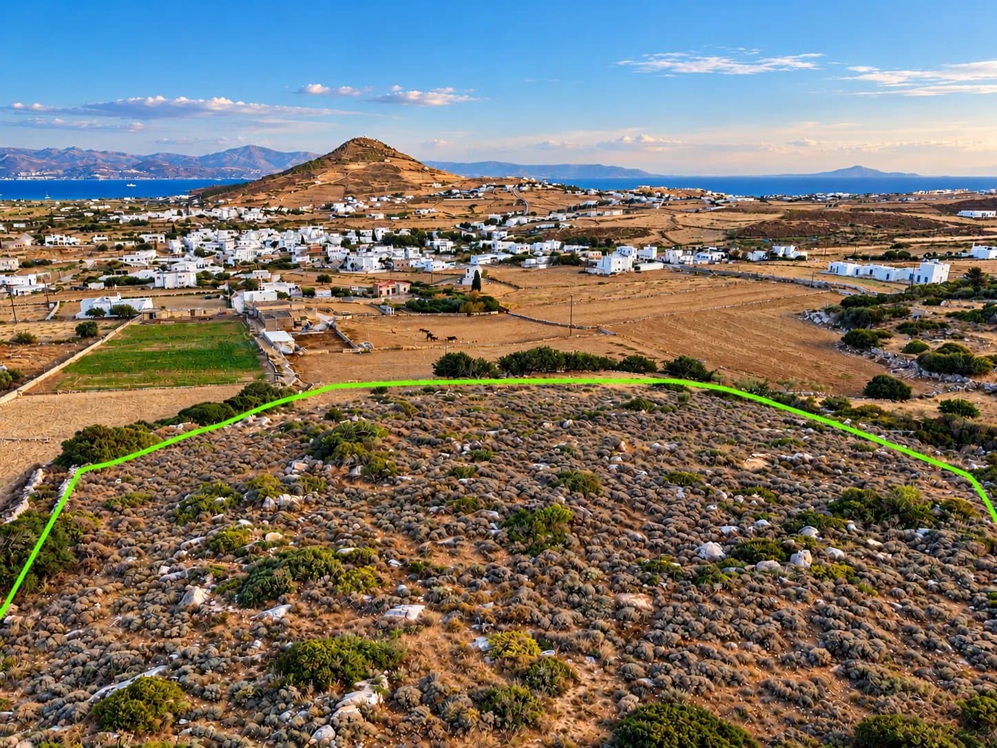 Rare Building Plot within Walking Distance of Prodromos – Open Views towards Kefalos, the Sea & Naxos - Image 2